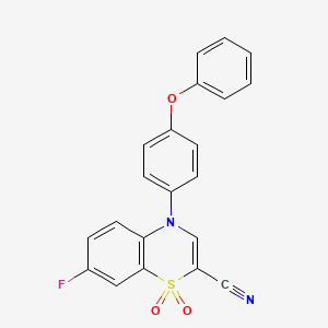 7-fluoro-4-(4-phenoxyphenyl)-4H-1,4-benzothiazine-2-carbonitrile 1,1-dioxide