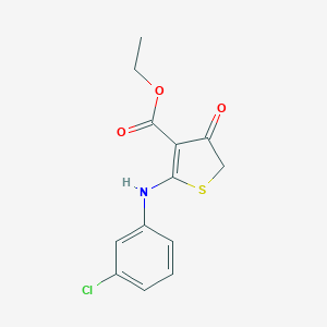 molecular formula C13H12ClNO3S B280292 ethyl 2-(3-chloroanilino)-4-oxothiophene-3-carboxylate 