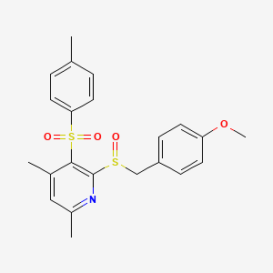 2-[(4-Methoxybenzyl)sulfinyl]-4,6-dimethyl-3-pyridinyl 4-methylphenyl sulfone