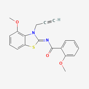 2-methoxy-N-(4-methoxy-3-prop-2-ynyl-1,3-benzothiazol-2-ylidene)benzamide