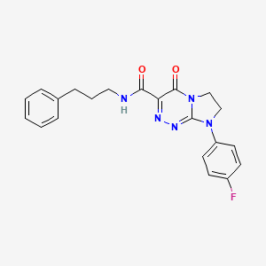 8-(4-fluorophenyl)-4-oxo-N-(3-phenylpropyl)-4,6,7,8-tetrahydroimidazo[2,1-c][1,2,4]triazine-3-carboxamide