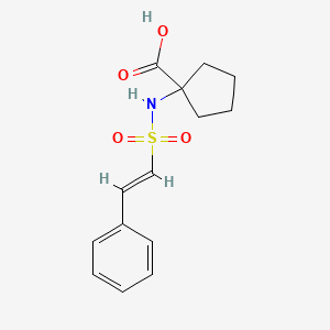1-(2-Phenylethenesulfonamido)cyclopentane-1-carboxylic acid