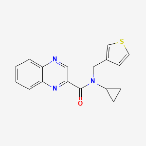 molecular formula C17H15N3OS B2802954 N-cyclopropyl-N-(thiophen-3-ylmethyl)quinoxaline-2-carboxamide CAS No. 1235004-93-9