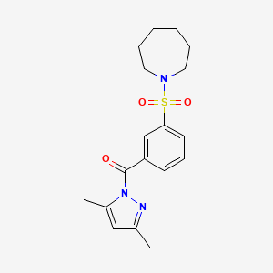 (3-(azepan-1-ylsulfonyl)phenyl)(3,5-dimethyl-1H-pyrazol-1-yl)methanone
