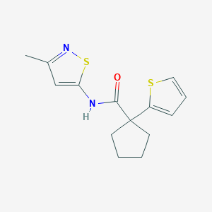 N-(3-methylisothiazol-5-yl)-1-(thiophen-2-yl)cyclopentanecarboxamide