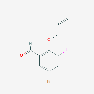 2-(Allyloxy)-5-bromo-3-iodobenzaldehyde