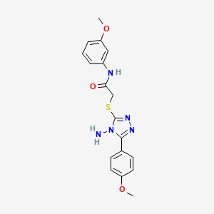 2-{[4-amino-5-(4-methoxyphenyl)-4H-1,2,4-triazol-3-yl]sulfanyl}-N-(3-methoxyphenyl)acetamide