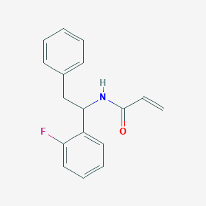 molecular formula C17H16FNO B2803002 N-[1-(2-Fluorophenyl)-2-phenylethyl]prop-2-enamide CAS No. 2411271-80-0