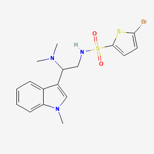 molecular formula C17H20BrN3O2S2 B2803009 5-bromo-N-(2-(dimethylamino)-2-(1-methyl-1H-indol-3-yl)ethyl)thiophene-2-sulfonamide CAS No. 1396673-64-5