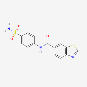 molecular formula C14H11N3O3S2 B2803014 N-(4-sulfamoylphenyl)-1,3-benzothiazole-6-carboxamide CAS No. 681169-24-4