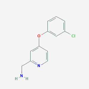 [4-(3-Chlorophenoxy)pyridin-2-yl]methanamine
