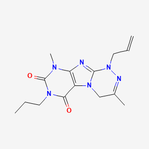 molecular formula C15H20N6O2 B2803028 1-烯丙基-3,9-二甲基-7-丙基-7,9-二氢-[1,2,4]三嗪[3,4-f]嘧啶-6,8(1H,4H)-二酮 CAS No. 919025-00-6