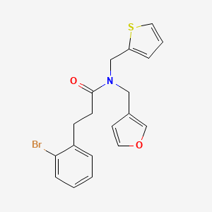 3-(2-bromophenyl)-N-(furan-3-ylmethyl)-N-(thiophen-2-ylmethyl)propanamide