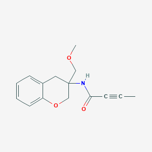 molecular formula C15H17NO3 B2803037 N-[3-(Methoxymethyl)-2,4-dihydrochromen-3-yl]but-2-ynamide CAS No. 2411278-94-7