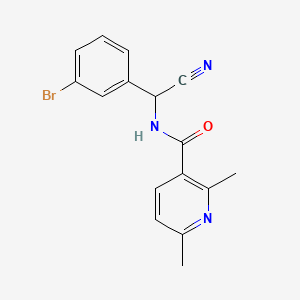 molecular formula C16H14BrN3O B2803048 N-[(3-bromophenyl)(cyano)methyl]-2,6-dimethylpyridine-3-carboxamide CAS No. 2094312-18-0