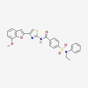 4-(N-ethyl-N-phenylsulfamoyl)-N-(4-(7-methoxybenzofuran-2-yl)thiazol-2-yl)benzamide