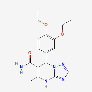 7-(3,4-Diethoxyphenyl)-5-methyl-4,7-dihydro-[1,2,4]triazolo[1,5-a]pyrimidine-6-carboxamide