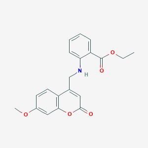 ethyl 2-{[(7-methoxy-2-oxo-2H-chromen-4-yl)methyl]amino}benzoate