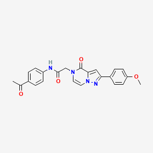 molecular formula C23H20N4O4 B2803078 N-(4-acetylphenyl)-2-[2-(4-methoxyphenyl)-4-oxopyrazolo[1,5-a]pyrazin-5(4H)-yl]acetamide CAS No. 941876-27-3