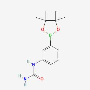 molecular formula C13H19BN2O3 B2803085 3-Ureidophenylboronic acid pincol ester CAS No. 1201657-84-2