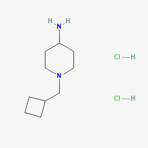 molecular formula C10H22Cl2N2 B2803087 1-(Cyclobutylmethyl)piperidin-4-amine dihydrochloride CAS No. 1286274-85-8