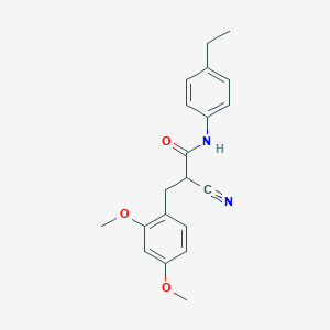 molecular formula C20H22N2O3 B2803095 2-氰基-3-(2,4-二甲氧基苯基)-N-(4-乙基苯基)丙酰胺 CAS No. 1261014-69-0