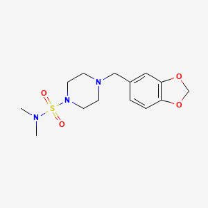4-(1,3-benzodioxol-5-ylmethyl)-N,N-dimethylpiperazine-1-sulfonamide