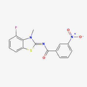N-(4-fluoro-3-methyl-1,3-benzothiazol-2-ylidene)-3-nitrobenzamide