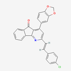 4-(1,3-benzodioxol-5-yl)-2-[(E)-2-(4-chlorophenyl)ethenyl]indeno[1,2-b]pyridin-5-one