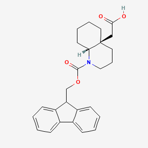 molecular formula C26H29NO4 B2803109 2-[(4Ar,8aR)-1-(9H-fluoren-9-ylmethoxycarbonyl)-2,3,4,5,6,7,8,8a-octahydroquinolin-4a-yl]acetic acid CAS No. 2375248-63-6