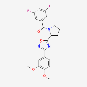 5-[1-(3,5-Difluorobenzoyl)pyrrolidin-2-yl]-3-(3,4-dimethoxyphenyl)-1,2,4-oxadiazole