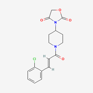 (E)-3-(1-(3-(2-chlorophenyl)acryloyl)piperidin-4-yl)oxazolidine-2,4-dione