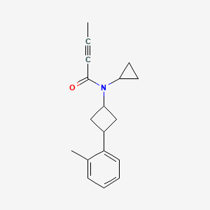 N-Cyclopropyl-N-[3-(2-methylphenyl)cyclobutyl]but-2-ynamide