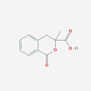 molecular formula C11H10O4 B2803124 3-甲基-1-氧代-3,4-二氢-1H-异色烯-3-羧酸 CAS No. 633282-39-0