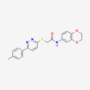 N-(2,3-dihydro-1,4-benzodioxin-6-yl)-2-[6-(4-methylphenyl)pyridazin-3-yl]sulfanylacetamide