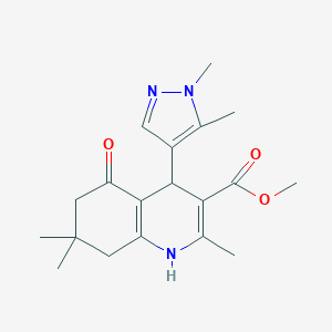 molecular formula C19H25N3O3 B280313 methyl 4-(1,5-dimethyl-1H-pyrazol-4-yl)-2,7,7-trimethyl-5-oxo-1,4,5,6,7,8-hexahydro-3-quinolinecarboxylate 