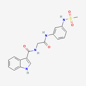 2-[(1H-indol-3-yl)formamido]-N-(3-methanesulfonamidophenyl)acetamide