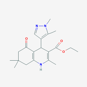 molecular formula C20H27N3O3 B280317 ethyl 4-(1,5-dimethyl-1H-pyrazol-4-yl)-2,7,7-trimethyl-5-oxo-1,4,5,6,7,8-hexahydro-3-quinolinecarboxylate 