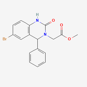 molecular formula C17H15BrN2O3 B2803173 methyl (6-bromo-2-oxo-4-phenyl-1,4-dihydroquinazolin-3(2H)-yl)acetate CAS No. 313502-67-9