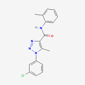 molecular formula C17H15ClN4O B2803176 1-(3-chlorophenyl)-5-methyl-N-(2-methylphenyl)triazole-4-carboxamide CAS No. 892291-31-5