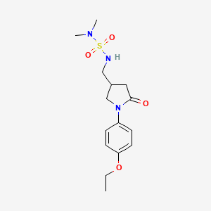 molecular formula C15H23N3O4S B2803195 4-[(Dimethylsulfamoylamino)methyl]-1-(4-ethoxyphenyl)-2-oxopyrrolidine CAS No. 954605-06-2