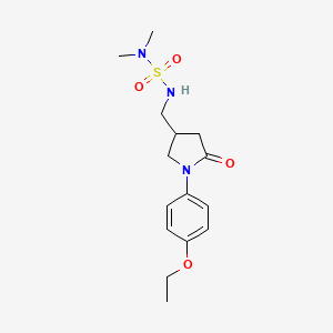 molecular formula C15H23N3O4S B2803195 4-{[(Dimethylsulfamoyl)amino]methyl}-1-(4-ethoxyphenyl)pyrrolidin-2-one CAS No. 954605-06-2