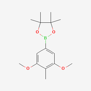 molecular formula C15H23BO4 B2803196 2-(3,5-二甲氧基-4-甲基苯基)-4,4,5,5-四甲基-1,3,2-二氧杂硼杂环戊烷 CAS No. 1345024-09-0
