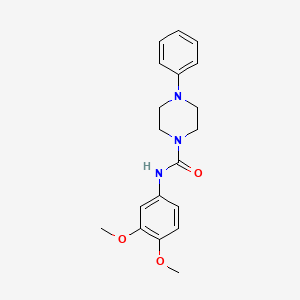 molecular formula C19H23N3O3 B2803197 N-(3,4-dimethoxyphenyl)-4-phenylpiperazine-1-carboxamide CAS No. 865659-52-5
