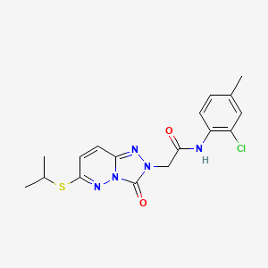 molecular formula C17H18ClN5O2S B2803199 N-(2-氯-4-甲基苯基)-2-[6-(异丙硫基)-3-氧代[1,2,4]三唑并[4,3-b]吡啶-2(3H)-基]乙酰胺 CAS No. 1040652-75-2