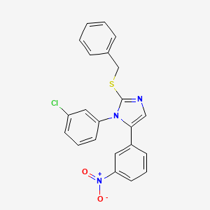 2-(benzylsulfanyl)-1-(3-chlorophenyl)-5-(3-nitrophenyl)-1H-imidazole