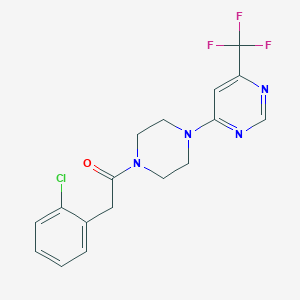4-{4-[(2-Chlorophenyl)acetyl]piperazin-1-yl}-6-(trifluoromethyl)pyrimidine