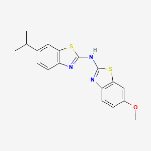 molecular formula C18H17N3OS2 B2803220 6-异丙基-N-(6-甲氧基苯并噻嗪-2-基)苯并噻嗪-2-胺 CAS No. 862975-31-3