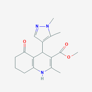molecular formula C17H21N3O3 B280325 methyl 4-(1,5-dimethyl-1H-pyrazol-4-yl)-2-methyl-5-oxo-1,4,5,6,7,8-hexahydro-3-quinolinecarboxylate 