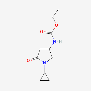 Ethyl (1-cyclopropyl-5-oxopyrrolidin-3-yl)carbamate